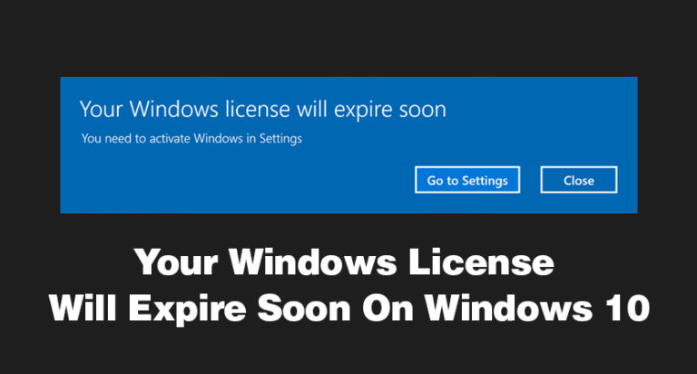 Your Windows License Will Expire Soon 100 Working 1710