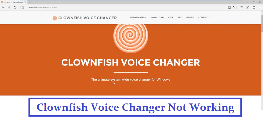 clownfish text to speech not working