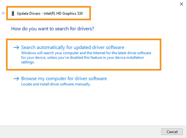 Update the Network Adapter Driver